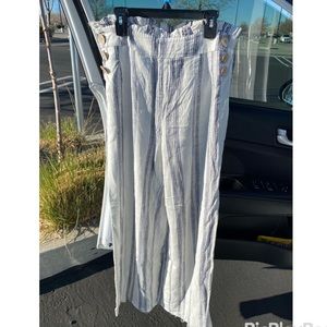🐚Beach Lounge White Stripped pants🐚